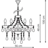 Pakabinamas šviestuvas Lampa wisząca Light Prestige Żyrandol Cristallo 5 (LP-2940/5P) - Light prestige