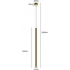 „Light Prestige Lungo LP-894/1P GD“ pakabinamas šviestuvas, 1x5W G9, auksinis