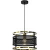 „Luminex Luminex Rim 3903“ pakabinamas šviestuvas 1x60W E27 juodas/auksinis