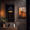 Pakabinamas šviestuvas Lampa wisząca Luminex Frodi zwis 1x60W E27 juoda/auksinė (3181)