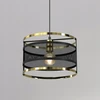 „Luminex Luminex Rim 3903“ pakabinamas šviestuvas 1x60W E27 juodas/auksinis