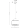Pakabinamas šviestuvas Lampa wisząca TK Lighting Zwisająca lampa Duo 3256 tuba su naturalnej juty žalia