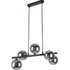 TKKRYWULT pakabinamas šviestuvas Tk Lighting Estera 6707 pakabinamas šviestuvas modernus spindulių stiklo gaubtai 5x6W G9 juodas/chromas