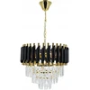 Pakabinamas šviestuvas Lampa wisząca Zumaline Elem Toledo 6260/4 TR BL lampa wisząca zwis 4x40W E14 auksinė/transparentna/juoda