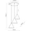 Pakabinamas šviestuvas Tkkrywult Lampa wisząca CONO Baltas 10012 TK Lighting