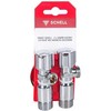 Schell RINKINYS: Kampinis vožtuvas SCHELL COMFORT 1/2*3/8 chromas be ASAG (S) (2 vnt.)