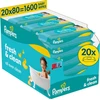 Pampers Šlapios servetėlės Fresh Clean 20 vnt. 80 servetėlių = 1600 vnt.