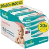 Pampers Drėgnosios servetėlės Sensitive 20 pak. 80 servetėlių = 1200 vnt.