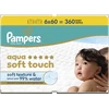 Pampers Šlapios servetėlės Aqua Soft Touch 6x60 vnt. Plastic Free