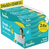 Pampers Fresh Clean Plastic Free Servetėlės Kūdikiams, 24 Pakuotė, 1248 Servetėlės
