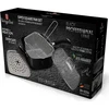 Keptuvė 24cm su krepšeliu ir garų lėkšte 4 vnt. BERLINGER HAUS Juodas PRO BH-6554