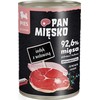 PAN MIĘSKO Kalakutas su jautiena – šlapias pašaras šunims – 400g
