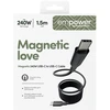 Panzer Glass Kabelis USB PanzerGlass USB-C - USB-C 1.5 m Juodas (EM68208)