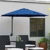 Sodo skėtis 248 x 248 x 148 cm Poliesteris ir plienas Azurblau