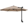 Sodo skėtis 248 x 248 x 148 cm Poliesteris ir plienas Taupe