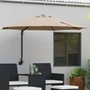 Sodo skėtis 248 x 248 x 148 cm Poliesteris ir plienas Taupe