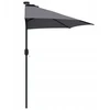 Sodo skėtis 294 x 150 x 224 cm Poliesteris ir plienas Antracito