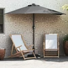 Sodo skėtis 294 x 150 x 224 cm Poliesteris ir plienas Antracito