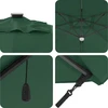 Roma Parasol Žalia 286 x 284 x 270 cm Aliuminis ir poliesteris