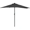 Sodo skėtis Juoda 294 x 150 x 224 cm Poliesteris ir plienas