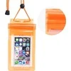 Oem Atsparus vandeniui bag for mobile phone with zipper closing oranžinis