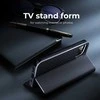 Dėklas Oem Flip case for Huawei P Smart 2019 Luna Book Carbon juodas