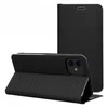Dėklas Oem Flip case for iPhone 16e (SE 4 2025) Luna Book Carbon juodas