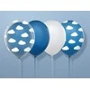 Party Deco Balionai gumos spalvos "Debesys" 30cm 6 vnt