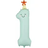 Party Deco PartyDeco Balon fol.Cyfra 1 86cm mięt.FB411T-1 29452