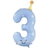 Party Deco PartyDeco Balon fol.Cyfra 3 86cm nieb.FB411T-3 36313