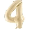 Party Deco Balionas folinis skaičius 4 gelsvas matinis 72cm