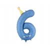 Party Deco PartyDeco Balon fol.Cyfra 6 86cm nieb.FB411T-6 36344