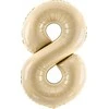 Party Deco Balionas folinis skaičius 8 gelsvas matinis 72cm