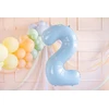 Party Deco Balionas folinis skaičius 2 melsvas 72cm
