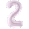 PartyDeco Folinis balionas skaičius 2, violetinis 72cm