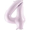 PartyDeco Folinis balionas skaičius 4, violetinis 72cm