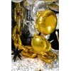 Party Deco Folinis balionas apvalus auksinis 45cm