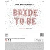 Party Deco Foliniai balionai "BRIDE TO BE" rausvi 340*35cm