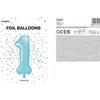 Party Deco Balionas folinis skaičius 1 melsvas 86cm