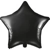 Party Deco PartyDeco Folinis balionas Žvaigždė, juoda 48 cm