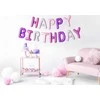 Party Deco PartyDeco Foliniai balionai "HAPPY BIRTHDAY" , violetiniai 35cm