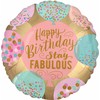 Party Deco Folinis balionas „Su gimtadieniu“, „Nuostabus“ 46 cm
