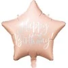 Party Deco PartyDeco Folinis balionas "Happy Birthday" 40cm rusvas