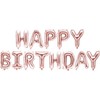 Party Deco PartyDeco Foliniai balionai "HAPPY BIRTHDAY" rožinio aukso 35cm
