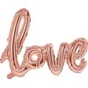 Party Deco PartyDeco Balionai LOVE rožinio aukso 73x59cm
