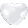 Party Deco PartyDeco Folinis balionas "Širdelė" 45cm baltas