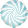 Party Deco Folinis balionas "Saldainis Candy" balta melsva