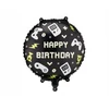 Party Deco PartyDeco Balon fol.Pastylka Happy B-day 35x35 mix 28654