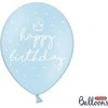 Party Deco PartyDeco Balionų rinkinys Happy Birthday melsvi 6vnt