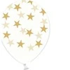 Party Deco Balionai "Permatomos žvaigždutės" (6vnt)